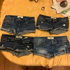 Four size 5 Hollister shorts